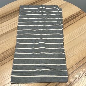 lovely Gray and White striped cotton shower curtain